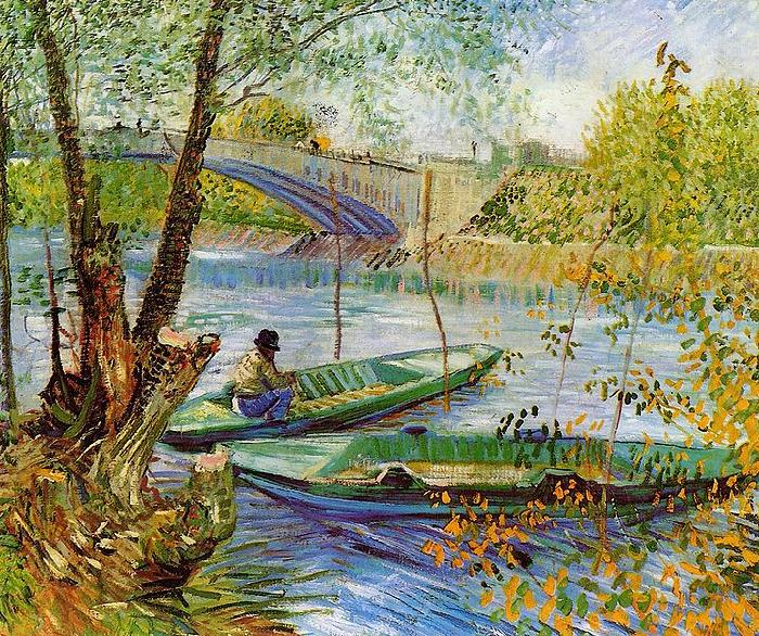 Vincent Van Gogh Fishing in the Spring china oil painting image
